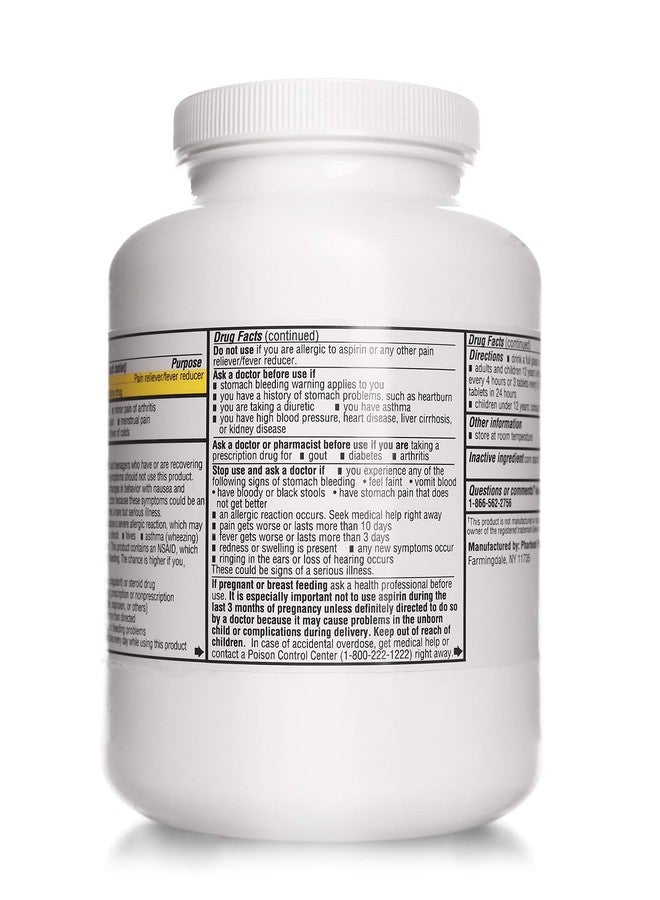 PHARBEST Aspirin 325 mg | Regular Strength | 1000 Count Uncoated Tablets - Image 4